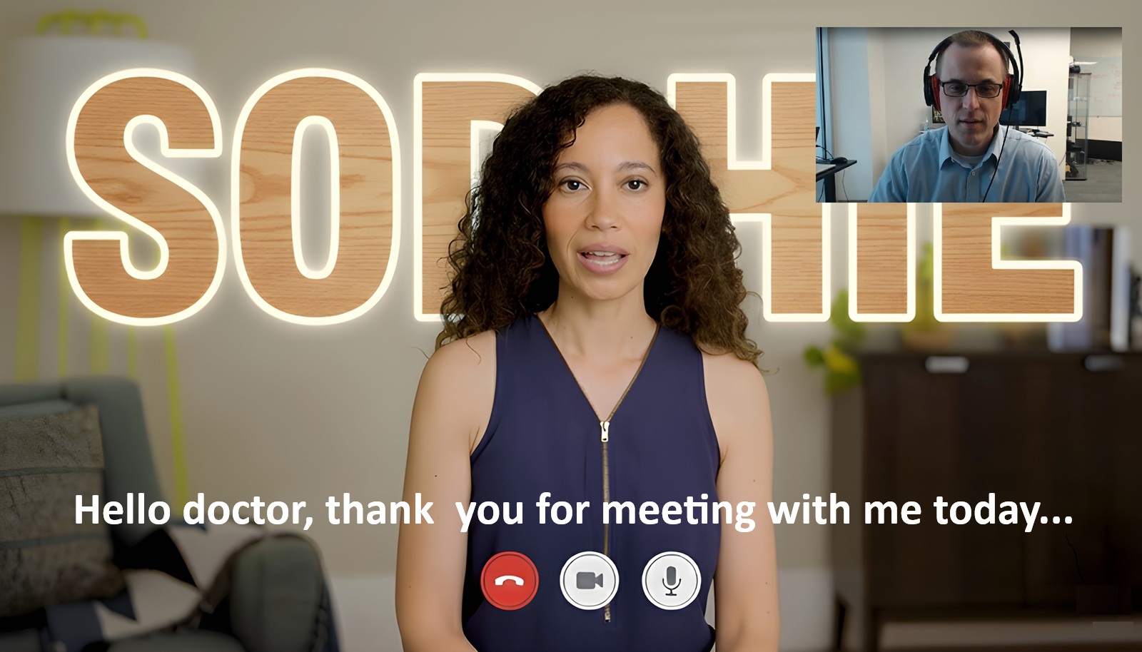 SOPHIE virtual patient conversation in action